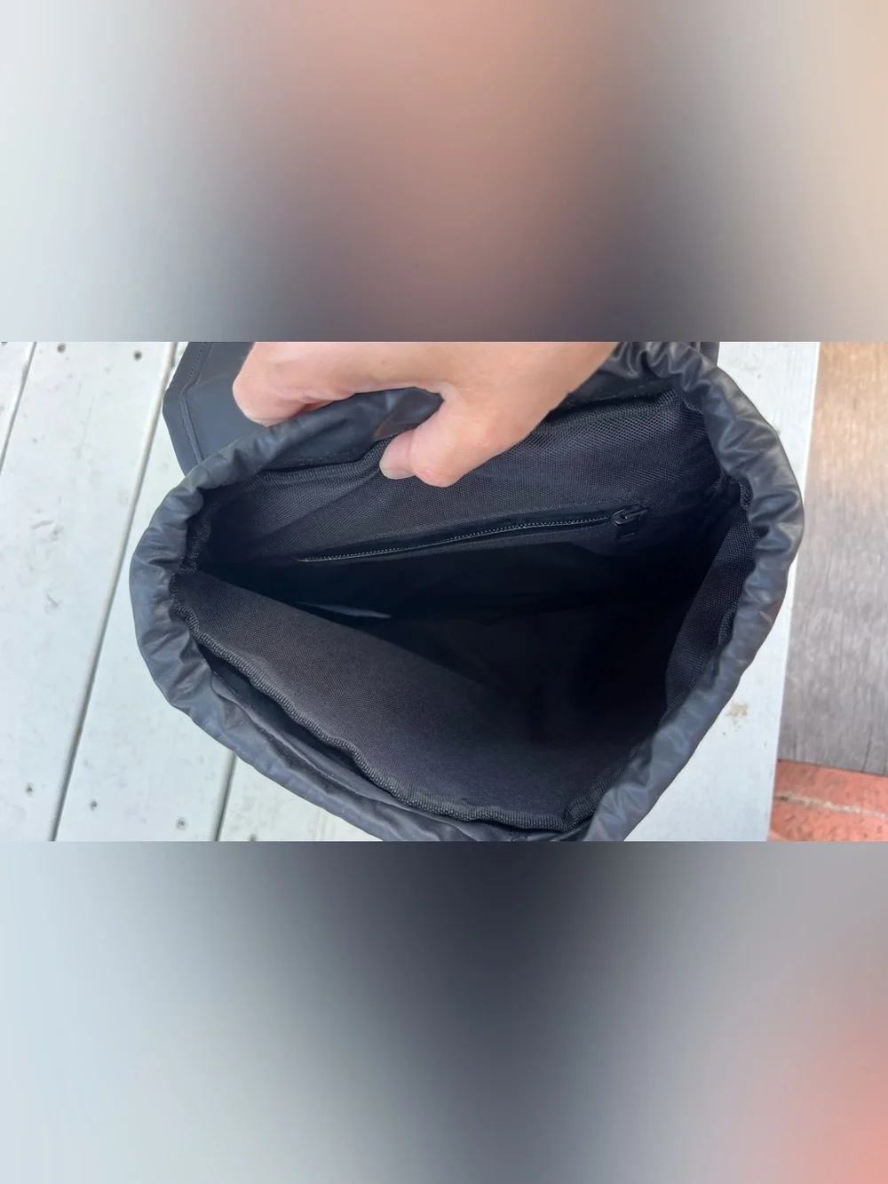 Rains waterproof everyday backpack • drawstring